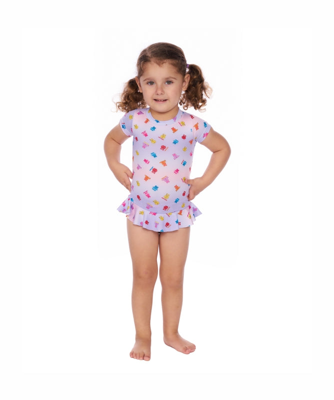 Baby Girl Body 1 to 3 years old Short sleeve Babado Mormaii