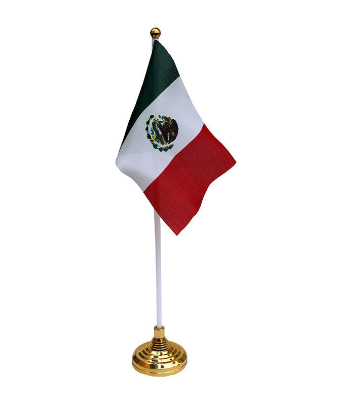 Mexico Flag Table/Desk Decoration - 8 1/2" x 6 1/2"  Polyester Flag