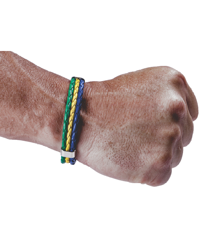 Brazilian Flag PU Leather Bracelet - Stylish and Comfortable